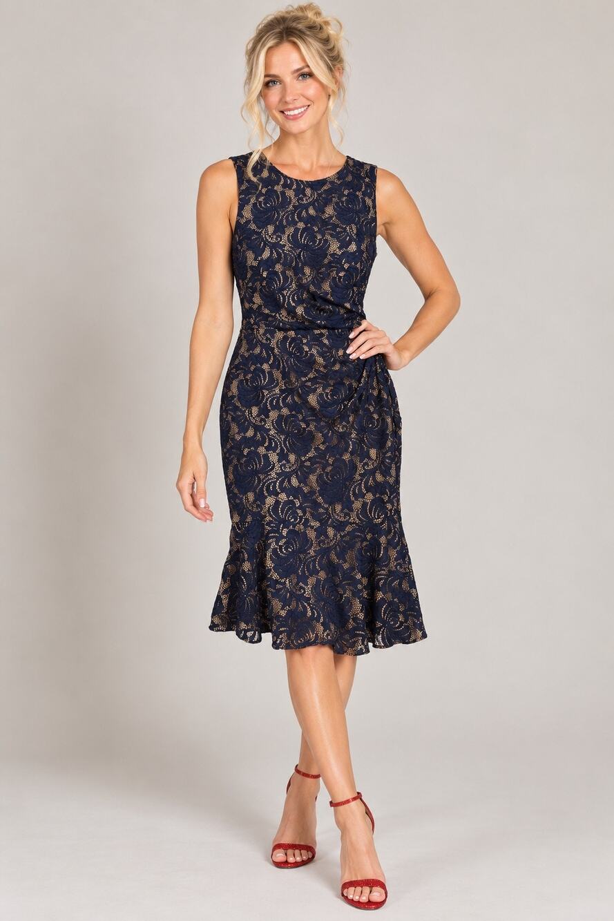 Eliza J NaMaryanne Flounced Dress- Size 8